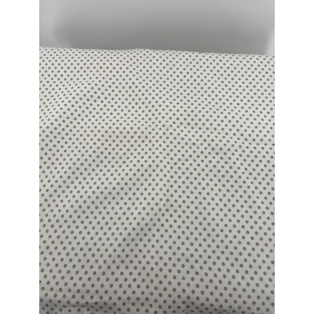 Vintage Amy Coe White & Green Dot Baby Blanket Limited Edition Cotton 36